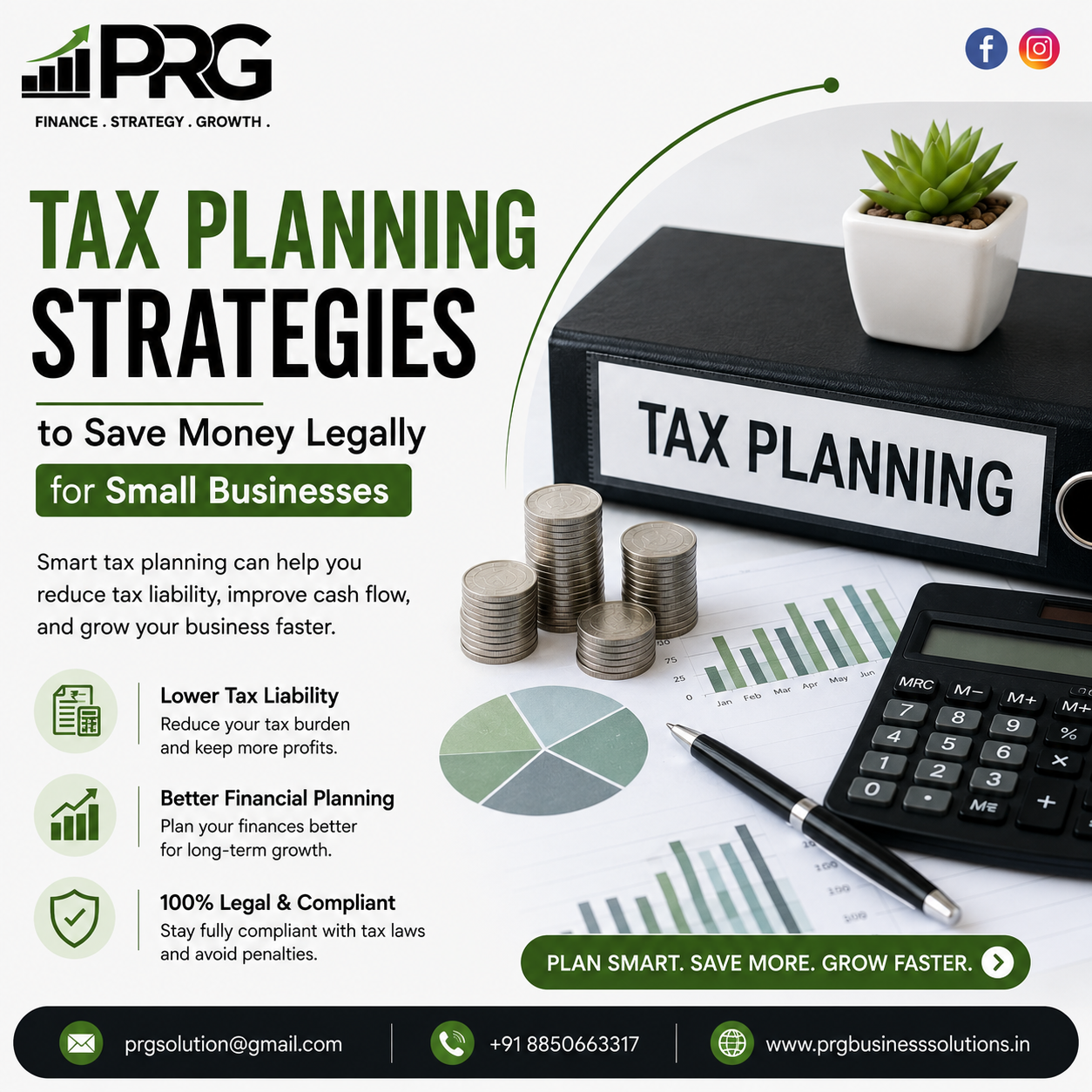 Tax Planning Strategies to Save Money Legally for Small Businesses, PRG Business Solutions